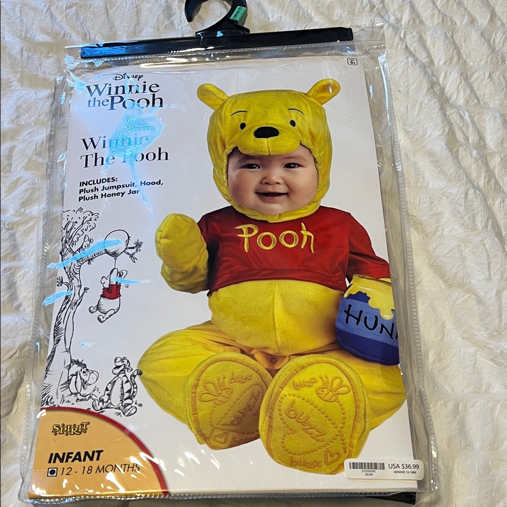 Disney Winnie the Pooh Yellow and Red Infant Outfit